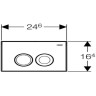Инсталляция GEBERIT DUOFIX 458.103.00.1 UP100 для подвесного унитаза с кнопкой смыва DELTA 21 115.125.11.1 белый 115.125.11.11